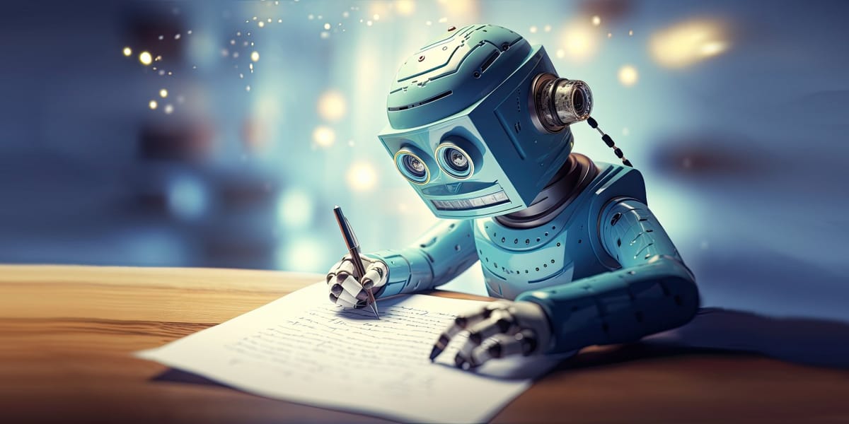 A Robot Writing AI Prompts