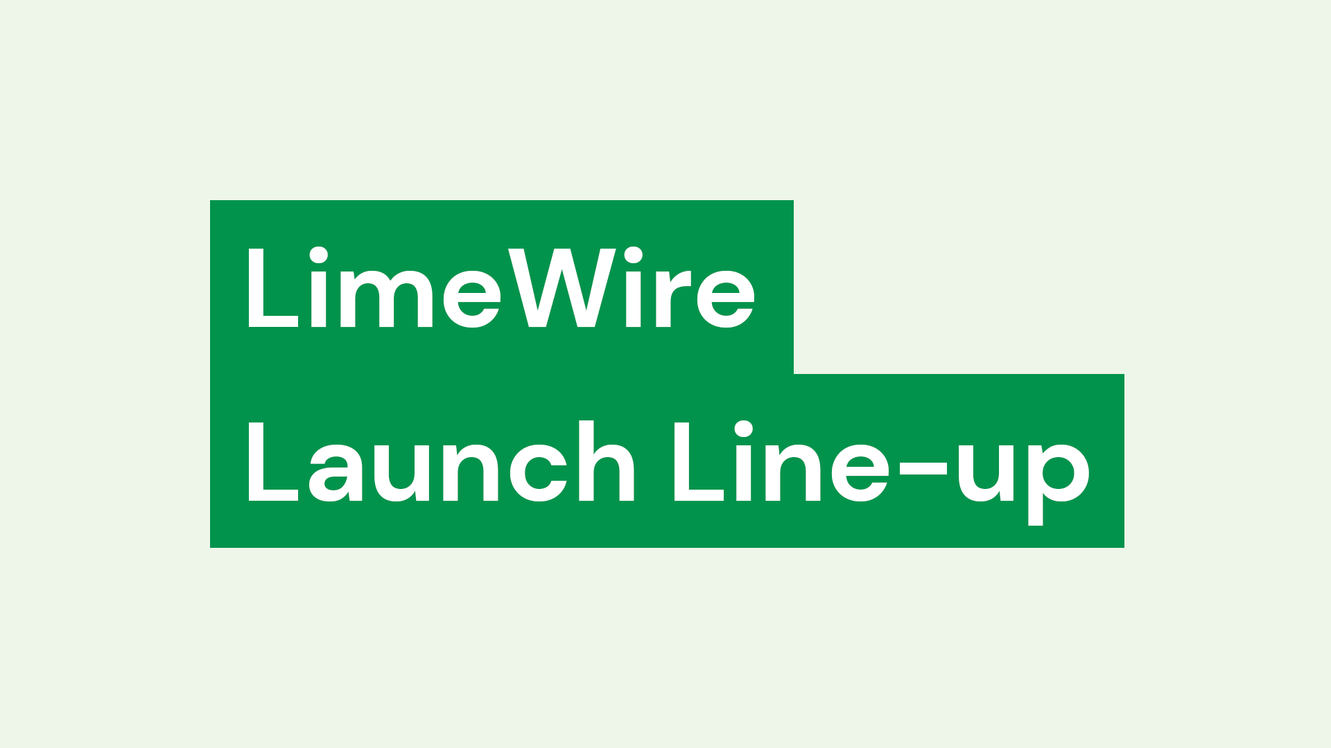 LimeWire Launch Lineup blog post