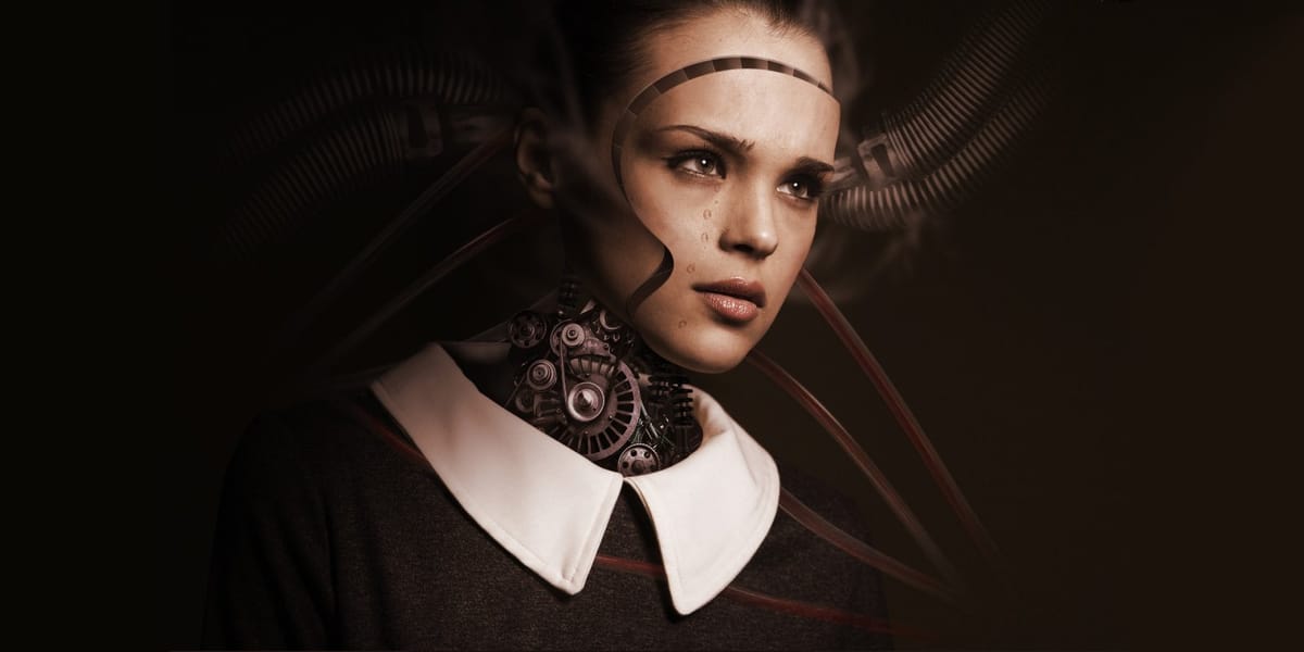 Robot AI Woman Hybrid