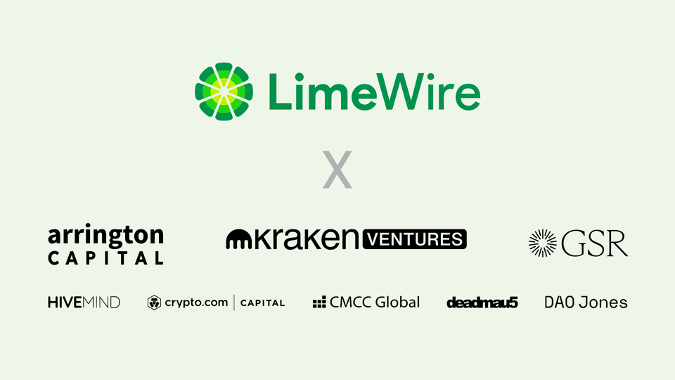 LimeWire raises over $10 million in private token sale led by Kraken Ventures, Arrington Capital and GSR