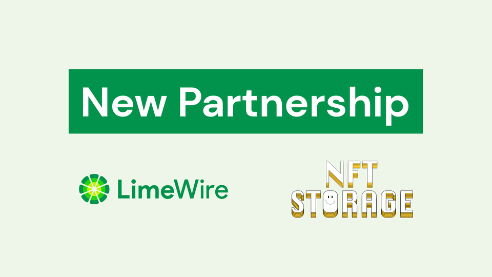 LimeWire teams up with NFT.Storage for the custodial storage of NFT data